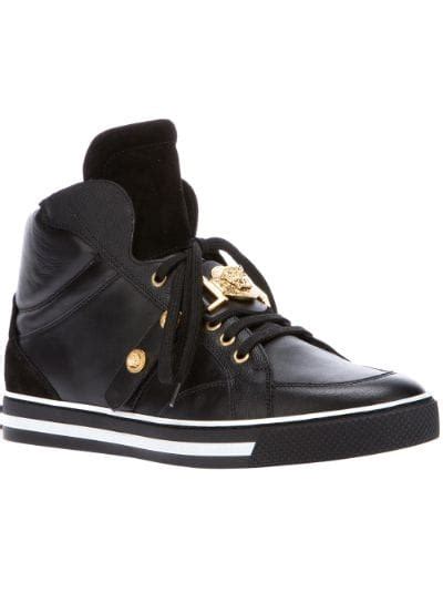 versace buckle high top sneaker|farfetch Versace sneakers.